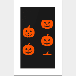 Rotund Jack-O-Lantern Tile (Orange) Posters and Art